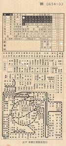 国鉄地図式車内補充乗車券水戸車掌区乗務員発行年不明