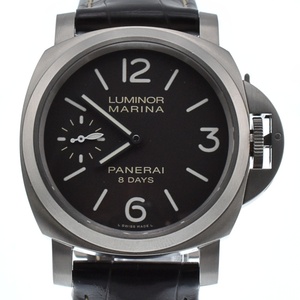 パネライ PANERAI PAM00564 ルミノール マリーナ 8デイズ チタニオ チタン/ラバー 手巻き メンズ 美品 箱・保証書付き O#129577