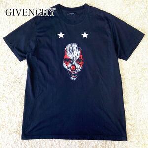 GIVENCHY ジバンシー トランプ ピエロ tシャツ 半袖 ブラック 黒 星 スター プリント