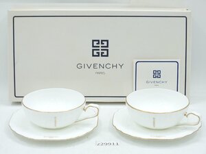 【z29911】開封済み・未使用 GIVENCHY ジバンシーカップ＆ソーサー 2客セット 箱付き 格安スタート