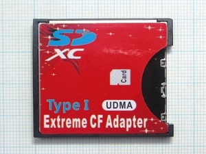 ★Extreme CF Adapter　TypeⅠ コンパクトフラッシュ アダプタ ＳＤカード対応 中古★送料８５円・１８５円