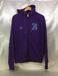 00s NIKE ナイキ 胸ナンバープリント ジップアップパーカー フーディー サイズ：M カラー：パープル Y2K 古着