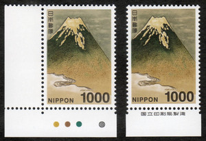 15982A9◆富士山 富士図1000円CM銘単★極美品