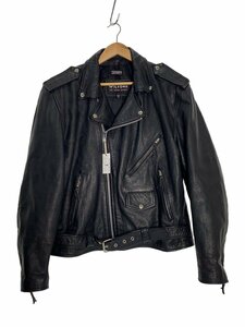 Wilsons Leather◆ダブルライダースジャケット/XL/レザー/BLK/3M Thinsulate