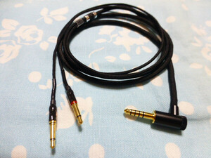 MEZE 99 final D8000 T3-01 T3-03 銀メッキOFC + 6N純銀撚り線 八芯 ブレイド編 4.4mm5極 L字 Denon HiFiMAN FOCAL STELLE CLEAR MG