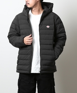 美品 サイズ40 DANTON ダントン MIDDLE DOWN HOODED JACKET 黒 ダウン ジャケット フード ミドル