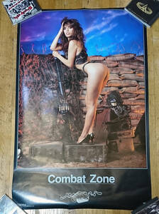 COMBAT ZONE 戦闘地域 M60 Machine Gun セクシーガール　ポスター