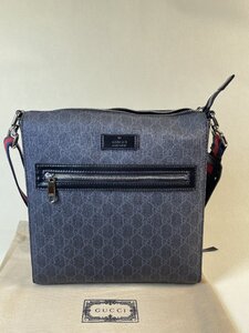 ■【美品】 グッチ Gucci ショルダー斜め掛けバッグ メンズ ブラックグレー