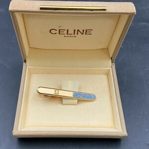 G0126K38 美品 セリーヌ CELINE オパール ネクタイピン タイピン カフス カフリンクス　ゴールドカラー