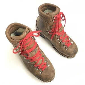 70s-80s/西ドイツ製☆HOCHLAND☆本革/重登山靴/トレッキング/マウンテンブーツ【8.5/27.0-27.5/brown/茶】Leather/Boots/shoes◇bWB112-9