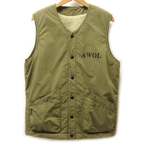 WESTRIDE ウエストライド RV PILE VEST リバーシブル パイルベスト 40 オリーブ クリーム