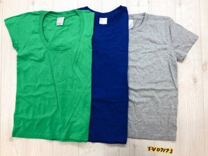 美品！DISPLAY レディース 半袖Tシャツ 3点セット まとめ売り M 緑・グレー・青