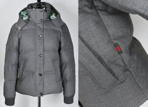 GUCCI wool hood down jacket size 42 グッチ シェリーライン ウール フード ダウン ジャケット b8665