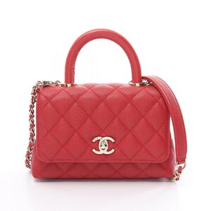 シャネル ココハンドルXXS トップハンドル ブランドオフ CHANEL キャビアスキン(グレインドカーフ) ハンドバッグ キャビア 中古 レディー