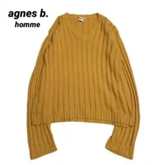 90s✨agnes b. homme アニエスベーオム　コットン　リブニット　黄