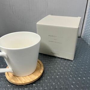 ★マグカップ ソーサー付 MARION MUG WHITE Francefrance 未使用品★