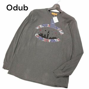 【新品 未使用】 Odub オーダブ SHIPS取扱い★ 通年 ピグメント加工♪長袖 バンド ロンTシャツ カットソー Sz.F　レディース　I4T01558_4#F