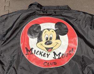 【Mサイズ】新品 ディズニー Disney ミッキー Mickey Mouse Club コーチジャケット ブラック ナイロンレトロ 80s 黒 アメコミ アメカジ