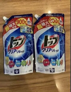 【新品】ライオン トップ クリアリキッド つめかえ用 超特大 900g×2