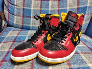 エア ジョーダン1 NIKE AIR JORDAN 1 RETRO HIGH OG US10 28cm 国内正規品 555088-017 HUMAN HIGHLIGHT ブラック/ジムレッド/ 2013年黒赤黄