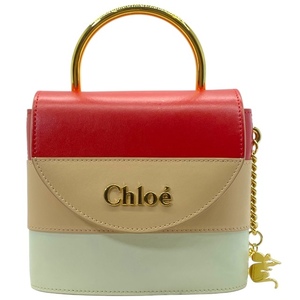 Chloe クロエ アビー ロック スモールバッグ ショルダーバッグ チェーンバッグ ミニバッグ 手持ち鞄 ロゴ レザー マルチカラー