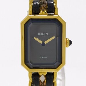 ●シャネル CHANEL プルミエール Mサイズ レディース腕時計 H0001 クオーツ GP 中古[Jコレ]F18TA229