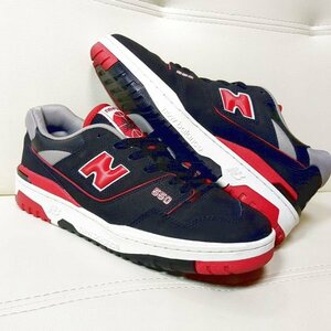 ニューバランス BB550SG1 26.5cm(US8.5) スニーカー ブルズカラー ブレッドカラー バッシュ ブラック レッド 復刻 NEW BALANCE