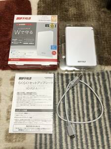 HD-PGF5.0U3-GWHA 2024/01/10購入 ☆未使用☆ほぼ新品☆ バッファロー　BUFFALO ポータブルHDD 外付けHDD 5TB ホワイト