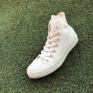 美品23 converse ALLSTAR 100 WHITEPLUS HI コンバース オールスター 100 ホワイトプラスハイ HW743