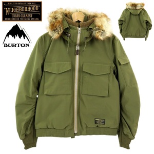 【T166】【新品同様】NEIGHBORHOOD×BURTON ネイバーフッド バートン フライトジャケット ブルゾン プリマロフト 別注 サイズS