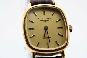 箱付き ロンジン スクエア ゴールド クォーツ レディース 腕時計 LONGINES