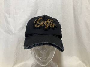 YOSHINORI KOTAKE DESIGN ヨシノリ コタケ 「Golfer」?ビーズ使い キャップ/帽子 黒 中古品