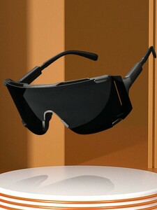 メンズ アクセサリー メガネorアクセサリー サイクリング用メンズサングラス 1組、男性向けプロテクションブラック遮光レンズストリ