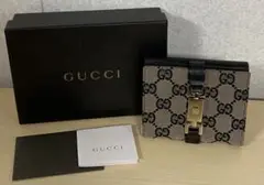 GUCCI グッチ 二つ折り財布 GGキャンパス ジャッキー 箱付 現状品