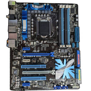 【中古】ASUS P7P55D-E EVO + Win10Homeデジタルライセンス [LGA1156]