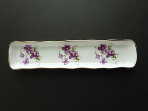 ハマースレイ スミレ 菫 すみれ コレクターズアイテム HAMMERSLEY Victorian Violets England Bone China OLIVE TRAY トレイ