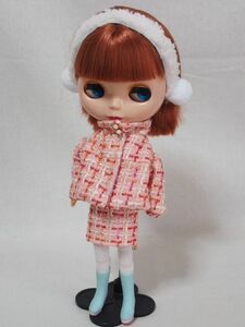 Doll Dressing*ハンドメイド ネオブライス サイズお洋服セット人形アウトフィット衣装/ドール服/ジャケット/スカート/靴下/ツイード/ドレス