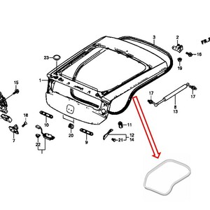 ★未使用 純正 CRZ CR-Z テールゲート ウエザーストリツプ ウェザーストリップ ホンダ Tailgate Weatherstrip Gasket HONDA 純正部品