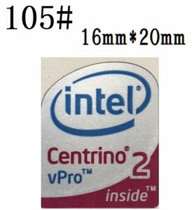 105# 【centrino2　vPro】エンブレムシール　■16*20㎜■ 条件付き送料無料