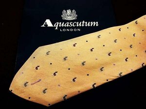 ♪3103D♪状態並品【刺繍 犬 いぬ 柄】アクアスキュータム【Aquascutum】ネクタイ