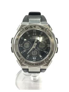 CASIO◆カシオ/GST-W310-1AJF/ソーラー腕時計・G-SHOCK/デジアナ/ラバー/ブラック