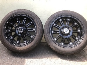 MLJ XD SERIES XD795 HOSS BLACKグロスブラック社外アルミ 9J +18 6H139.7 265/50R20 バリ山ラジアル HILUX プラド サーフ パジェロ FJ