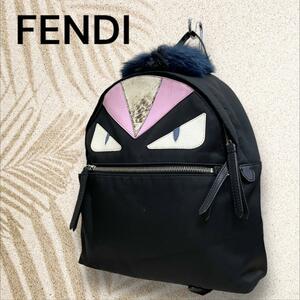 FENDI　フェンディ　バグズ　モンスター　リュック　ファー　ナイロン