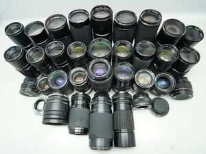 ★ミノルタ 純正MFレンズなど★ROKKOR-PF/PE/QF/TEFNON/Tokina/OSAWA/SIGMA/ 等 計:34点まとめ【ジャンク品】31297