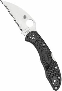 アウトドアナイフ 日本製 C11FSWCBK デリカ4 ウォーンクリフ 波刃 スパイダルコ Spyderco サバイバルナイフ