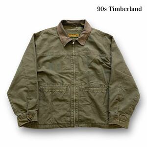 【Timberland】90s ティンバーランド デトロイトジャケット カバーオール ワークジャケット ハンティングジャケット ヴィンテージ 刺繍ロゴ