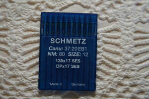 ♪♪♪新品・SCHMETZ・シュメッツ工業用ミシン針・DP×17SES　NM:80 SIZE:12 10本セット♪♪♪6