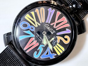 GaGa MILANO ガガ・ミラノ マヌアーレ46mm【Ref.5082】フルブラックケース 純正ブレス 高級紳士用腕時計