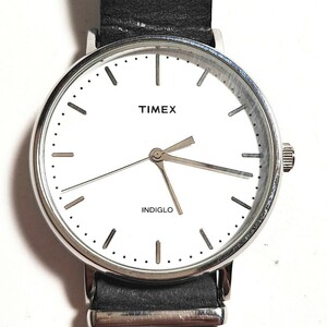 動作品 TIMEX タイメックス INDIGLO インディグロ バックライト点灯 電池交換済 クォーツ アナログ メンズ腕時計 稼働品 o171