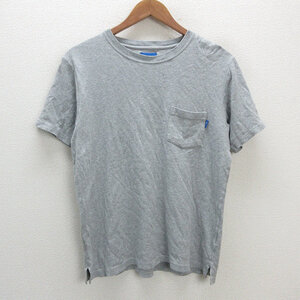 s■ビームス/BEAMS 胸ポケット付き 半袖Tシャツ/シンプル【S】灰/MENS/49【中古】